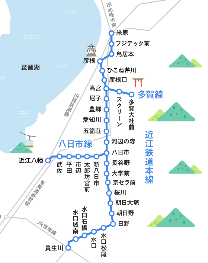 近江鉄道沿線